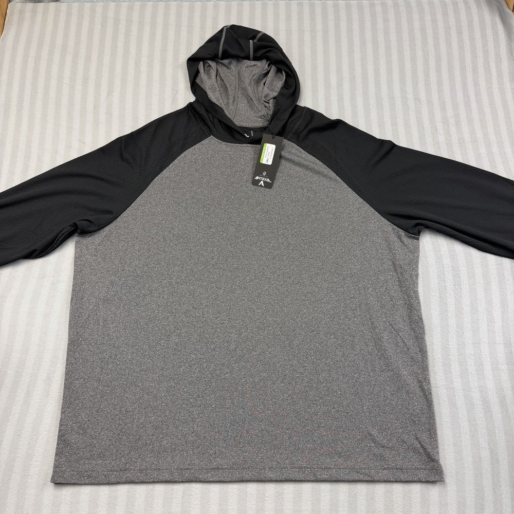 Antigua Men's Cannon Long Sleeve Golf Polo Men's Size 2xl‎ With Hood